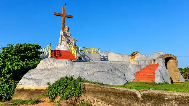 Mother Mary shrine rock near Poovar